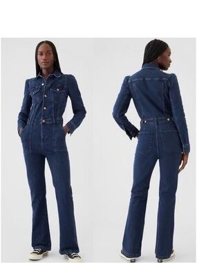 GAP Dark Indigo Denim Jumpsuit Overalls for Women